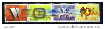 POLAND 2002 MICHEL NO: 4002 - 4005 USED - Gebruikt