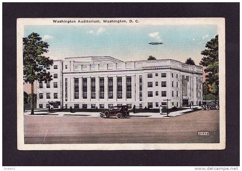 WASHINGTON D. C. - AUDITORIUM - PUBLISHED BY REYNOLDS CO. - OLD CARS - Washington DC