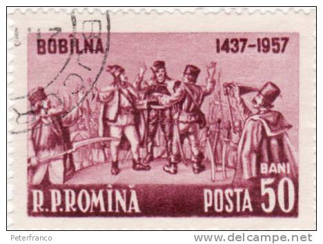 1957 Romania - Ann: Rivoluzione Di Bobilna - Gebruikt