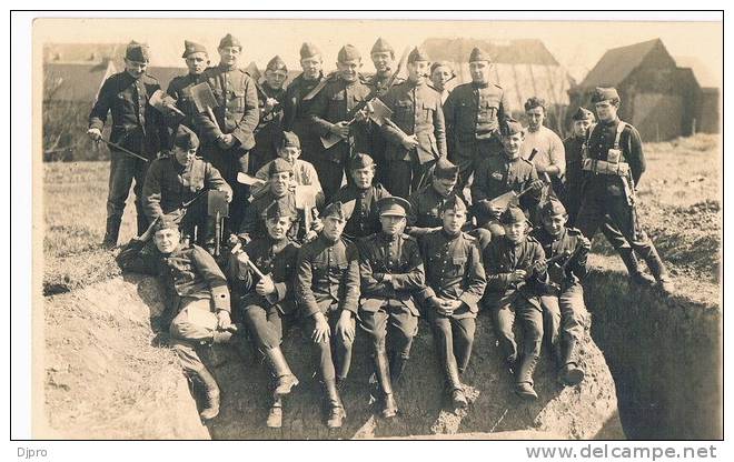 Foto Postkaart  Soldaten / Group Soldats - Personnages