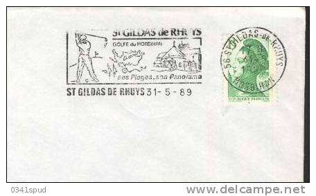 1989  France 56  St Gildas De Rhuys  Golf  Sur Lettre - Golf