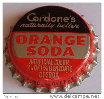 Chapa CORDONE´S ORANGE SODA (corcho) - Kronkorken Cork - Capsule - Soda