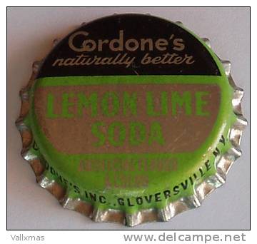 Chapa CORDONE´S LEMON LIME SODA (corcho) - Kronkorken Cork - Capsule - Soda