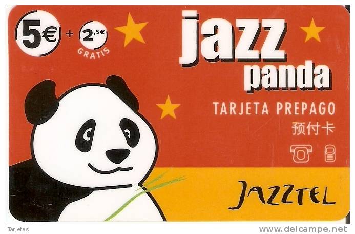 TARJETA DE ESPAÑA DE JAZZTEL DE UN OSO PANDA (PANDA BEAR) - Otros & Sin Clasificación