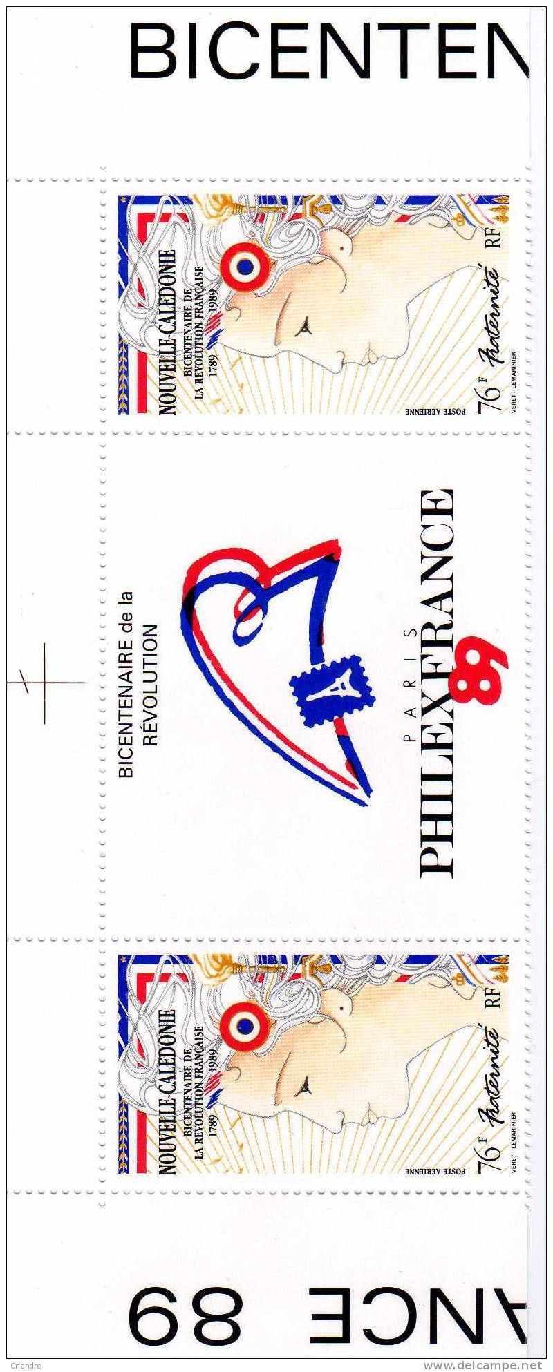 Nouvelle Calédonie :         PA N° 261**                   ( Triptyque: Bicentenaire De La Révolution Française) - Unused Stamps