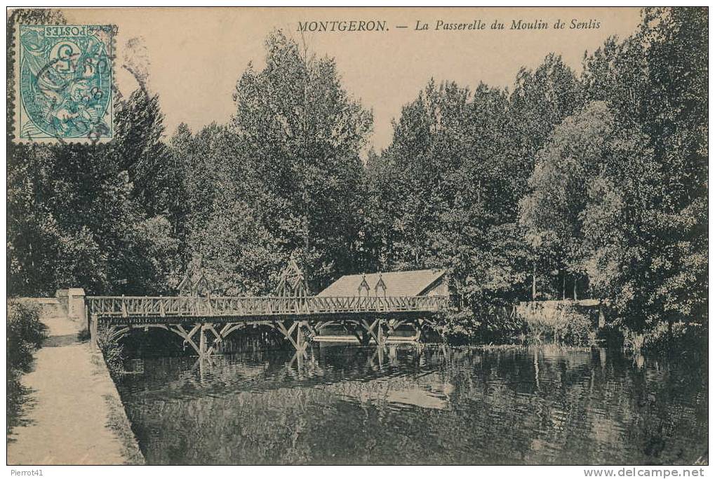 MONTGERON - La Passerelle Du Moulin De Senlis - Montgeron