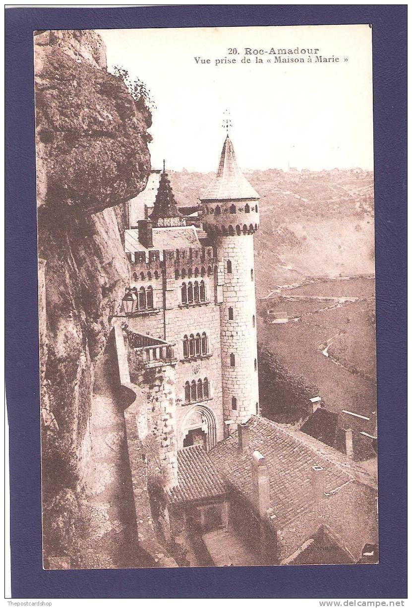 CPA 46 ROC-AMADOUR VUE PRISE DE LA MAISON A MARIE MORE ROCAMADOUR FOR SALE @1 EURO OR Less - Rocamadour