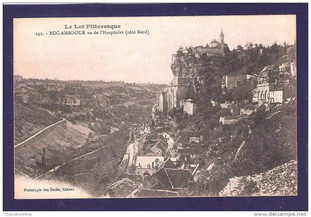 &#9829; CPA 46 ROCAMADOUR LE LOT PITTORESQUE No142 VU DE L'HOPITALET COTE NORD MORE ROCAMADOUR FOR SALE @1 EURO OR Less - Rocamadour