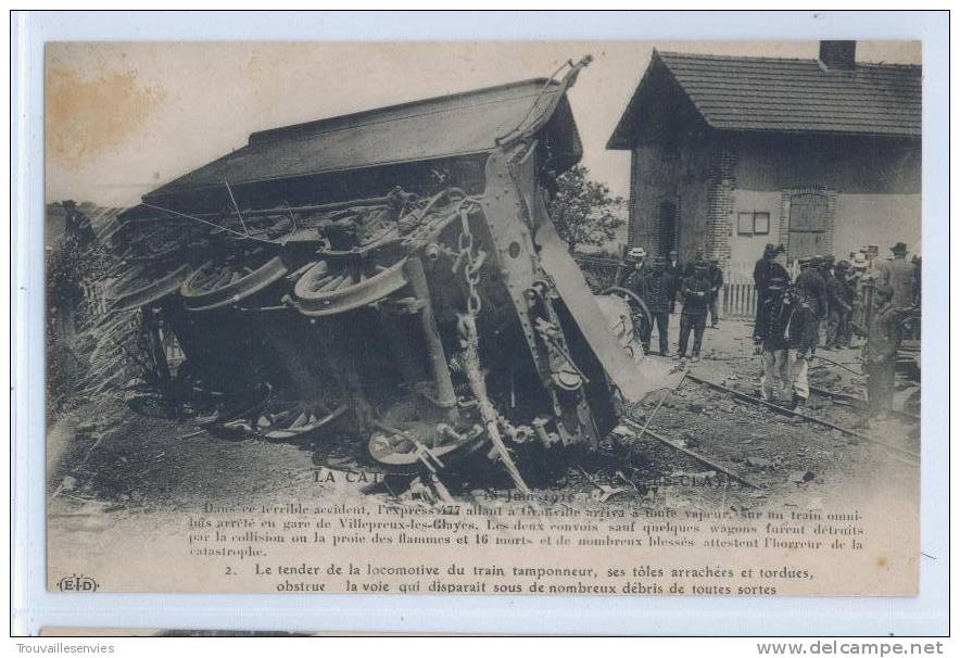Catastrophe De VILLEPREUX-les-CLAYES - 18Juin1910 - 2. Le Tender De La Locomotive Du Train ..... - Villepreux