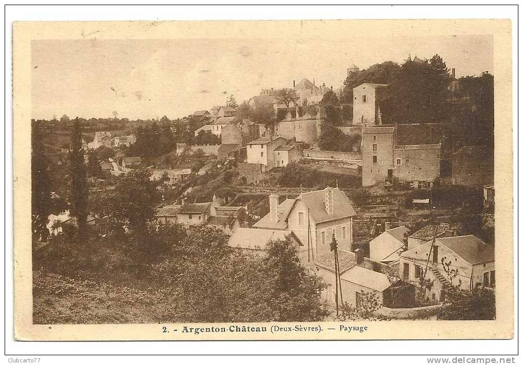 Argenton-Château (79) : Vue Générale Env 1939. - Argenton Chateau