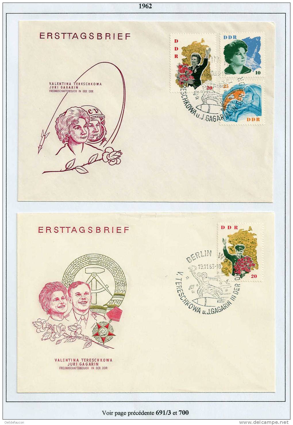 ALLEMAGNE  ORIENTALE - 2 FDC - T. 691/93 + 700 - Europa