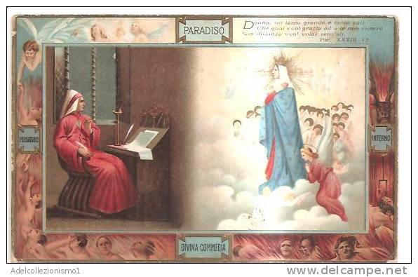 51989)cartolina Illustratoria Visione Dantesca Della Divina Commedia Di E. Sborgi - Kunstvoorwerpen