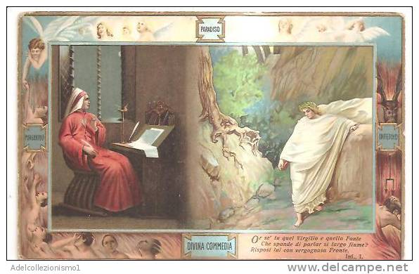 51993)cartolina Illustratoria Visione Dantesca Della Divina Commedia Di E. Sborgi - Kunstvoorwerpen