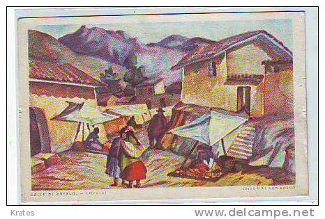 Postcard - Bolivia, Calle De Pueblo     (1365) - Bolivie