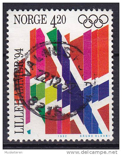 Norway 1992 Mi. 1106    4.20 Kr Olympische Winterspiele Olympic Winther Games Lillehammer Flag - Gebraucht