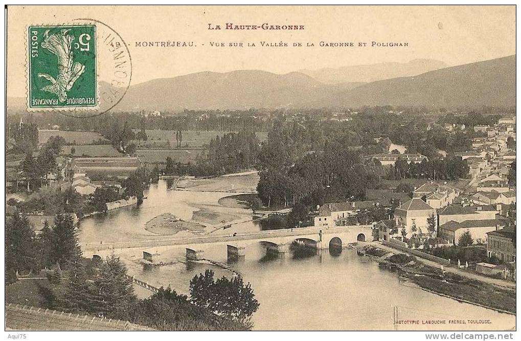 MONTREJEAU   Vue Sur La Vallée De La Garonne Et Polignan  BE - Montréjeau