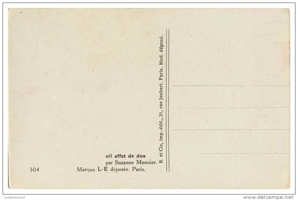 FRANCE - ILLUSTRATEURS - « Suzanne Meunier»- Oli Effect De Dos. Carte Postale - Meunier, S.