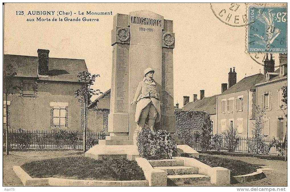 AUBIGNY      Le Monument Aux Morts De La Grande Guerre   ( BE) - Aubigny Sur Nere