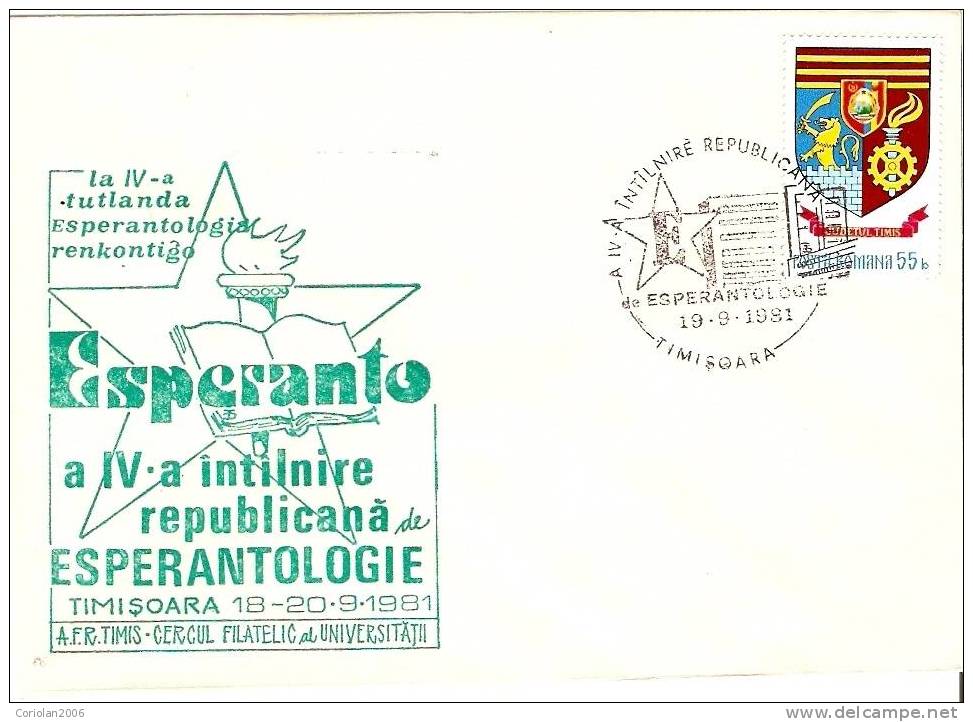 Romania / Special Cover With Special Cancellation / Esperanto - Esperanto