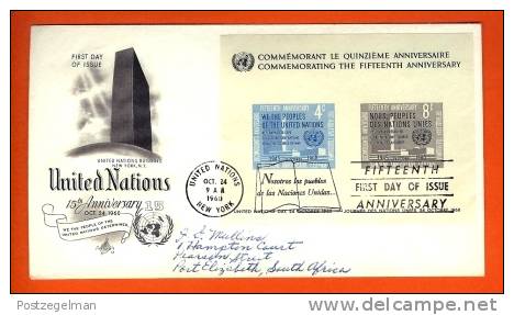 UNO NEW YORK 1960 FDC With Address United Nations 90-91B - Other & Unclassified