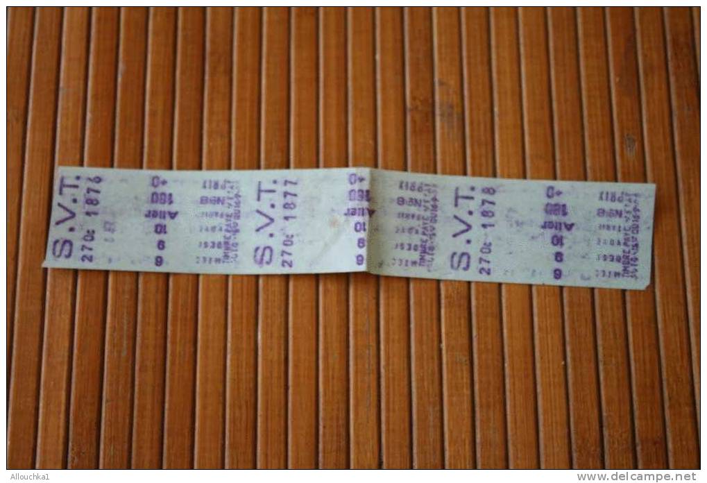 TICKET DE BUS AUTOBUS  S.V.T. - Europe