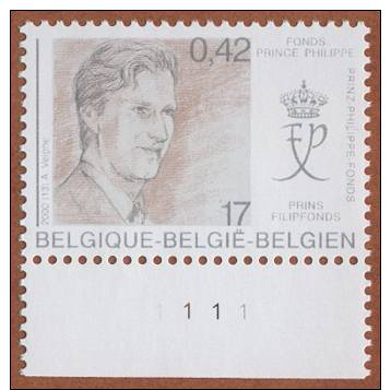 Timbre 2000 N° 2906 - Fonds Prince Philippe - Planche 1 - 1991-2000
