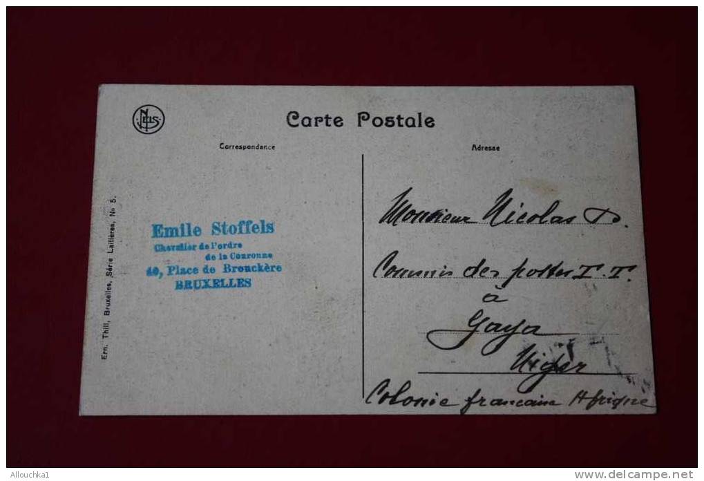 PETITS METIERS LAITIERE FLAMANDE T A DATE BRUXELLES  1924 BELGIQUE  STOFFELS CHEVALIER DE L´ORDRE DE LA COURONNE P/NIGER - Petits Métiers