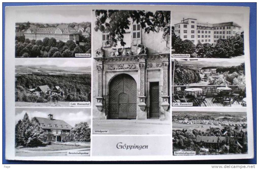 Göppingen,Mörikeschule,Gewerbeschule,Cafe Wannenhof,Bereitschaftspolizei,1950-1960 - Goeppingen