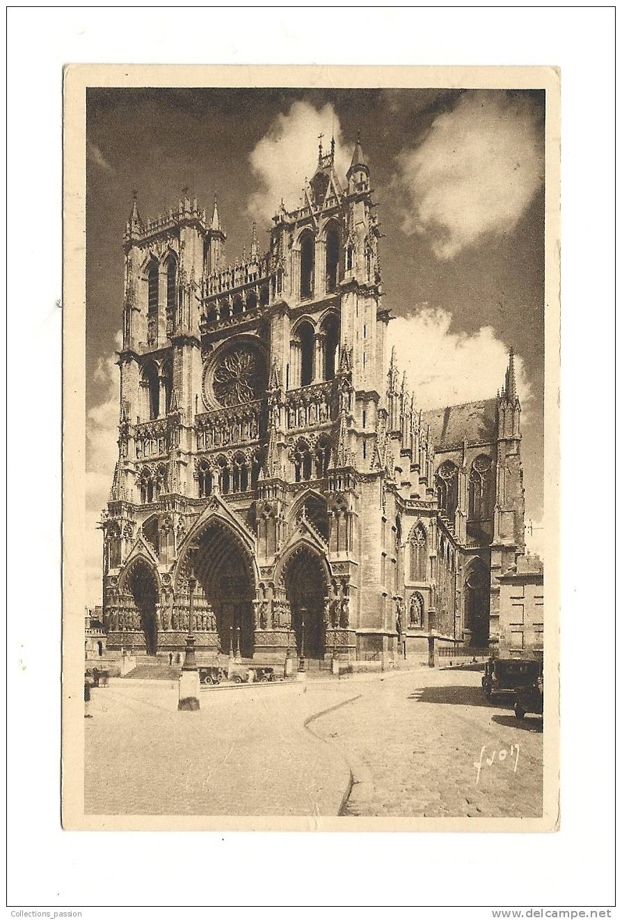 Cp, 80, Amiens, La Cathédrale, écrite - Amiens