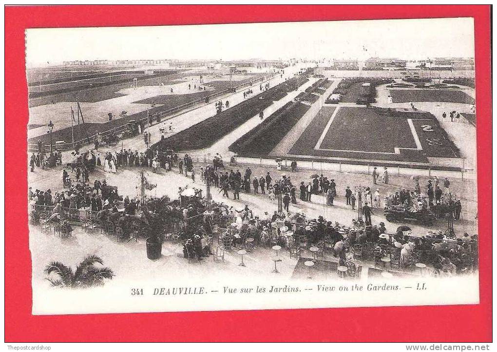 CPA 14 CALVADOS No341 DEAUVILLE VUE SUR LES JARDINS LL LOUIS LEVY MORE FRANCE LISTED FOR SALE @1 EURO OR LESS - Deauville