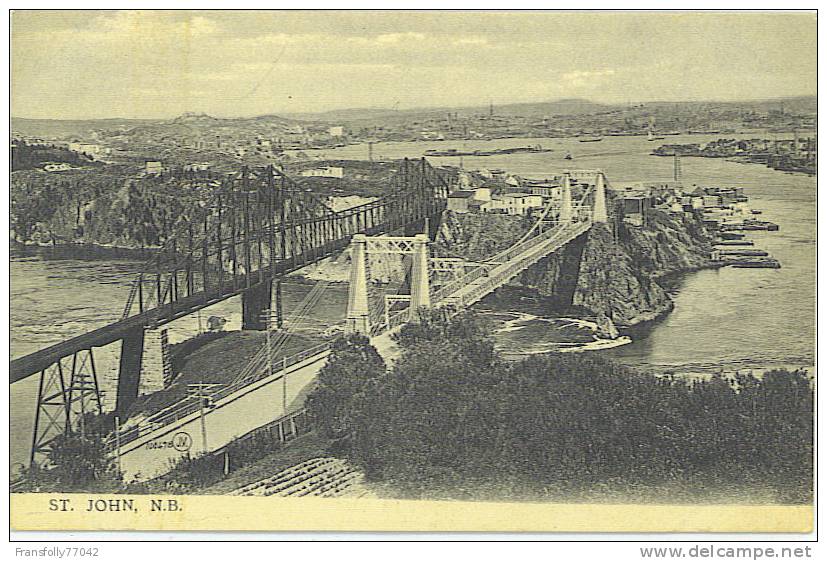 CANADA - NEW BRUNSWICK - ST. JOHN - Panoramic - BRIDGES - TOWN - Circa 1905 - St. John