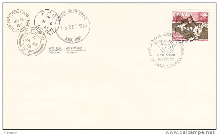 Canada 1986  Canadian Forces FDC - 1981-1990