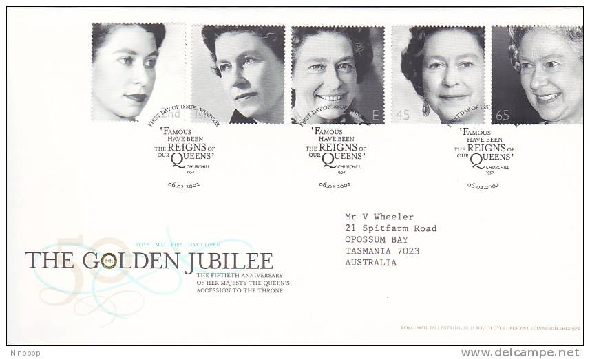 Great Britain 2002 The Golden Jubilee FDC - 2001-10 Ediciones Decimales