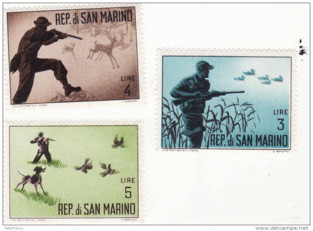 1962 San Marino - La Caccia - Unused Stamps
