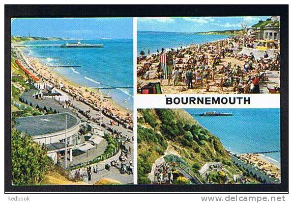 RB 656 - 1973 Triple View Postcard Bournemouth Dorset With Punch & Judy Show - Bournemouth (ab 1972)