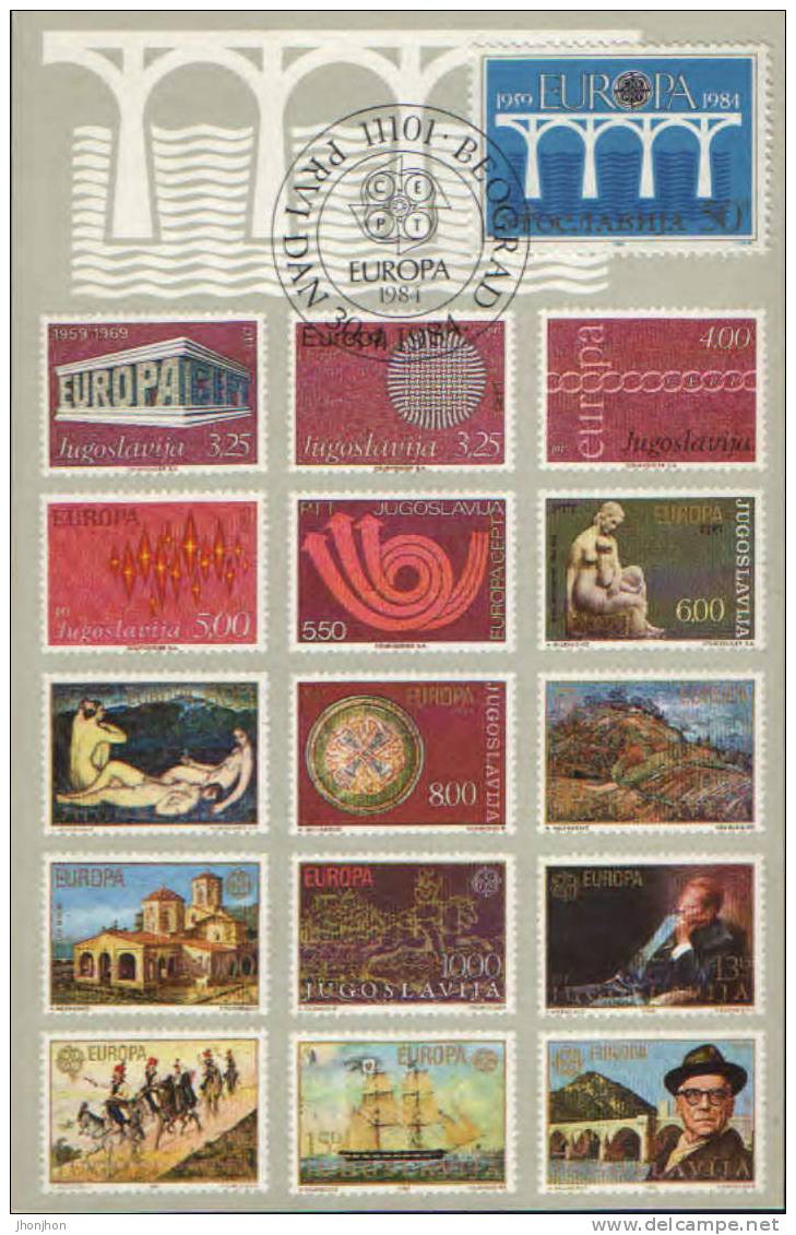 Yugoslavie-Maximum Postcard X 2/set 1984-Europa CEPT - 1984