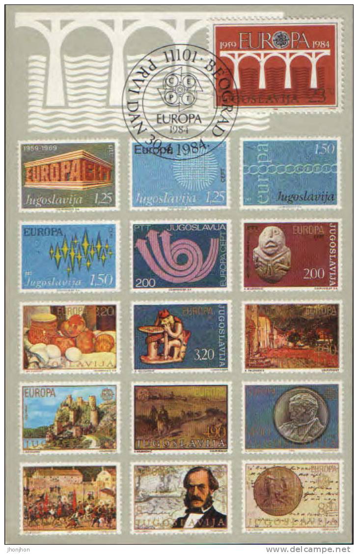Yugoslavie-Maximum Postcard X 2/set 1984-Europa CEPT - 1984