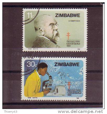 Zimbabwe 1982 - Discovery Of Tuberculose Bacillus - YT 43-44  Mi. 269-70 - Used - Zimbabwe (1980-...)