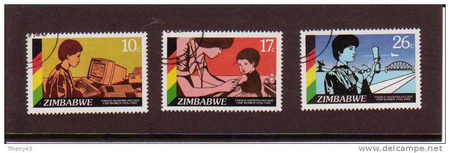 Zimbabwe 1985 - UN Decade For Woman - YT 109-11  Mi. 335-37 - Used - Zimbabwe (1980-...)