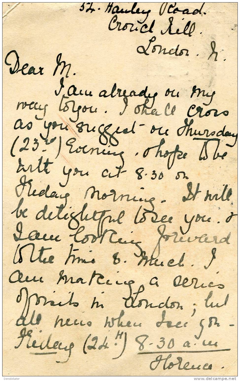 Post Card-Great Britain & Ireland One Penny. 1899. From London To Haarlem. Stamp C36. Grande Bretagne Et Irlande. - Other & Unclassified