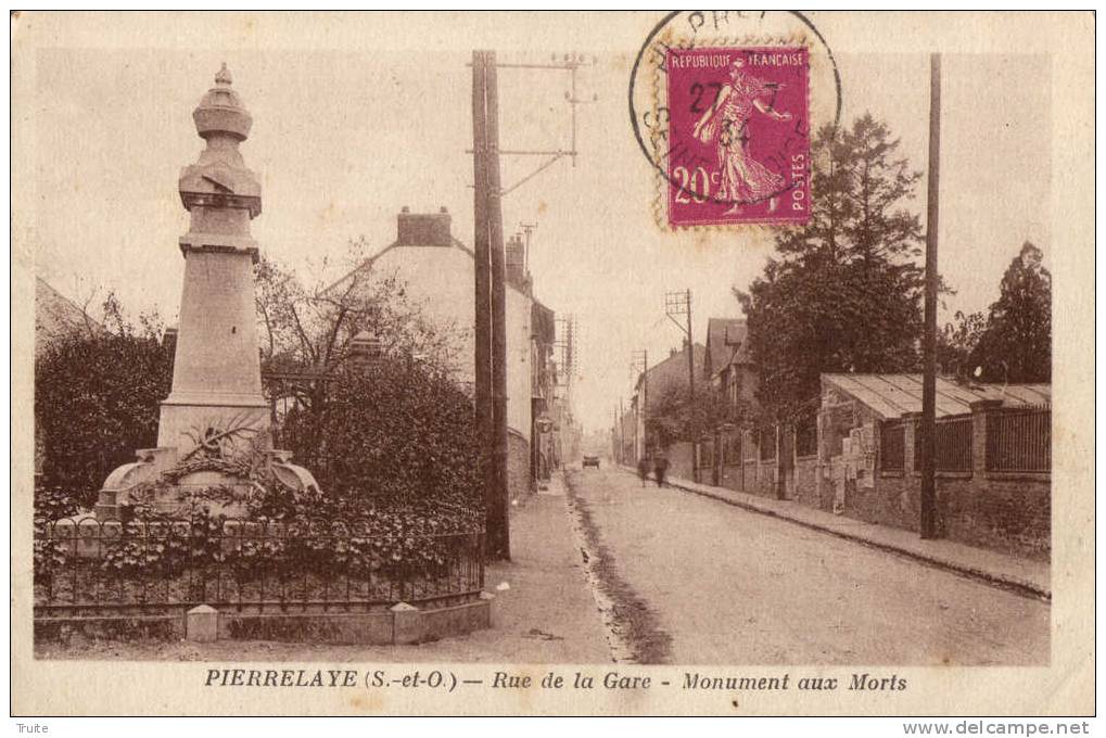 PIERRELAYE RUE DE LA GARE MONUMENT AUX MORTS - Pierrelaye