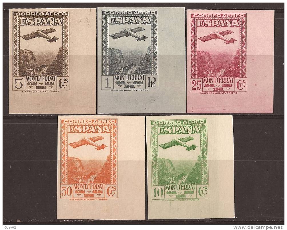 ES650-L2121TA.Spain.Espagne .Monasterio De  MONTSERRAT AEREA .Avion. Montañas.1931.(Ed.650/4sd *)con Charnela .LUJO - Nuevos