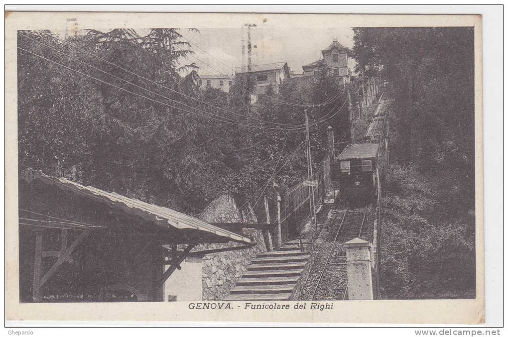 Genova, Funicolare Del Righi, 1922   (110117) - Genova (Genoa)