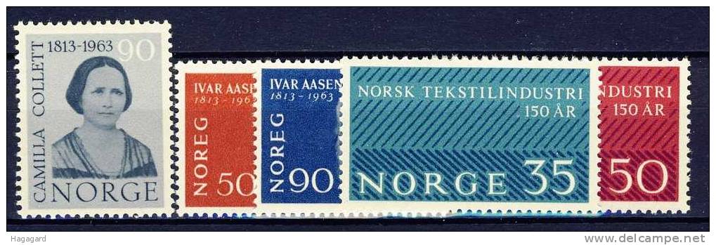 Norway 1963. 5 Different. MNH(**) - Ongebruikt
