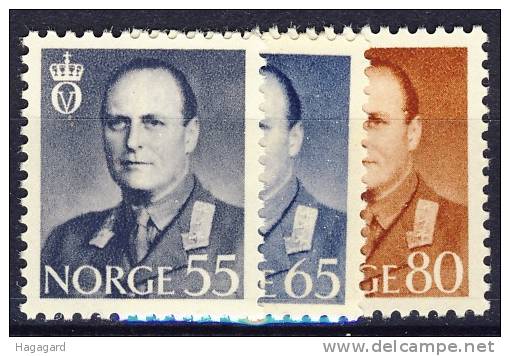 Norway 1958. King Olav. Michel 423-25 . MNH(**) - Nuovi