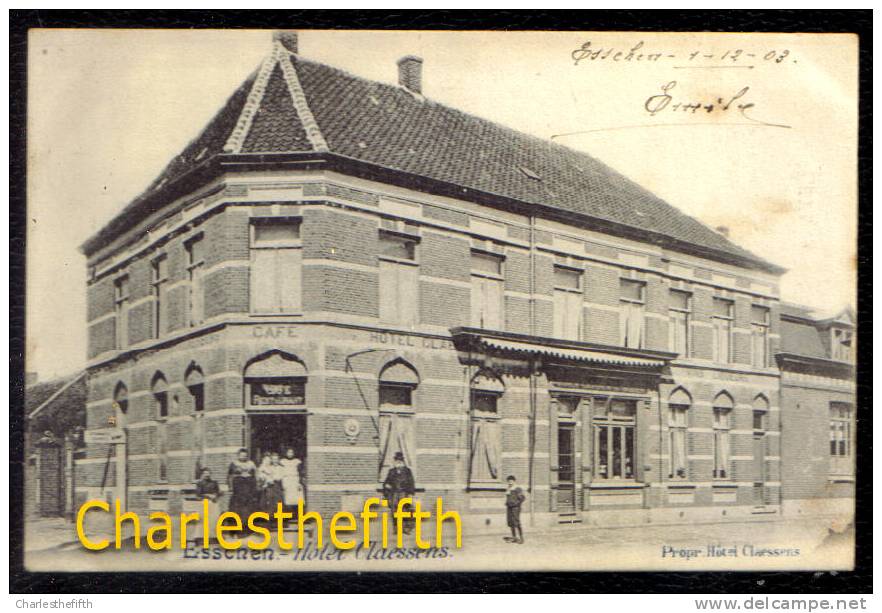 PRACHTSTAAT ** ESSCHEN - ESSEN -- HOTEL CLAESSENS - édit. Hotel Claessens 1903 - Essen