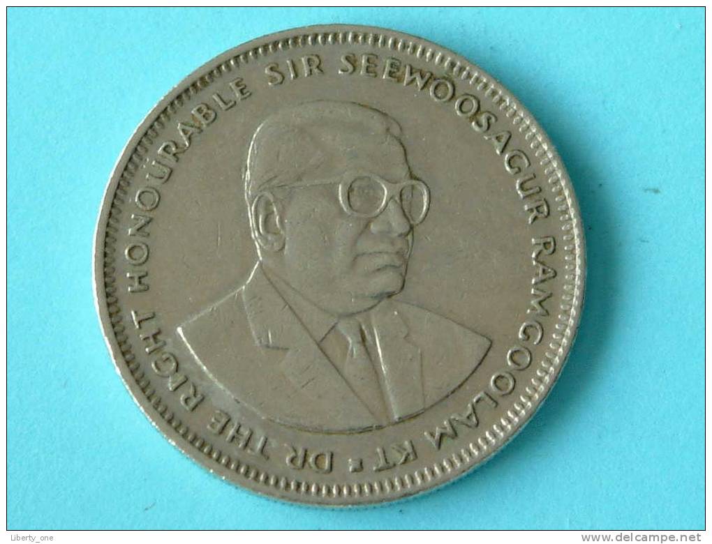 1987 - ONE RUPEE / KM 55 ( For Grade , Please See Photo ) ! - Maurice