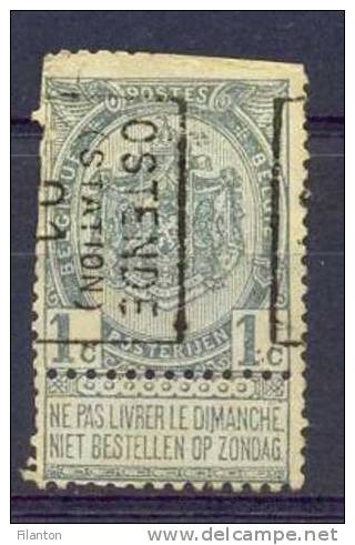 BELGIE - Preo Nr 365 B  - "OSTENDE (STATION) 01"  - ROLLER PRECANCELS - Handrol Preo´s - Préos à Roulette (ref. 586) - Roller Precancels 1900-09