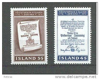 IJSLAND  200 JAAR IJSLANDSE POST  1976 ** - Unused Stamps