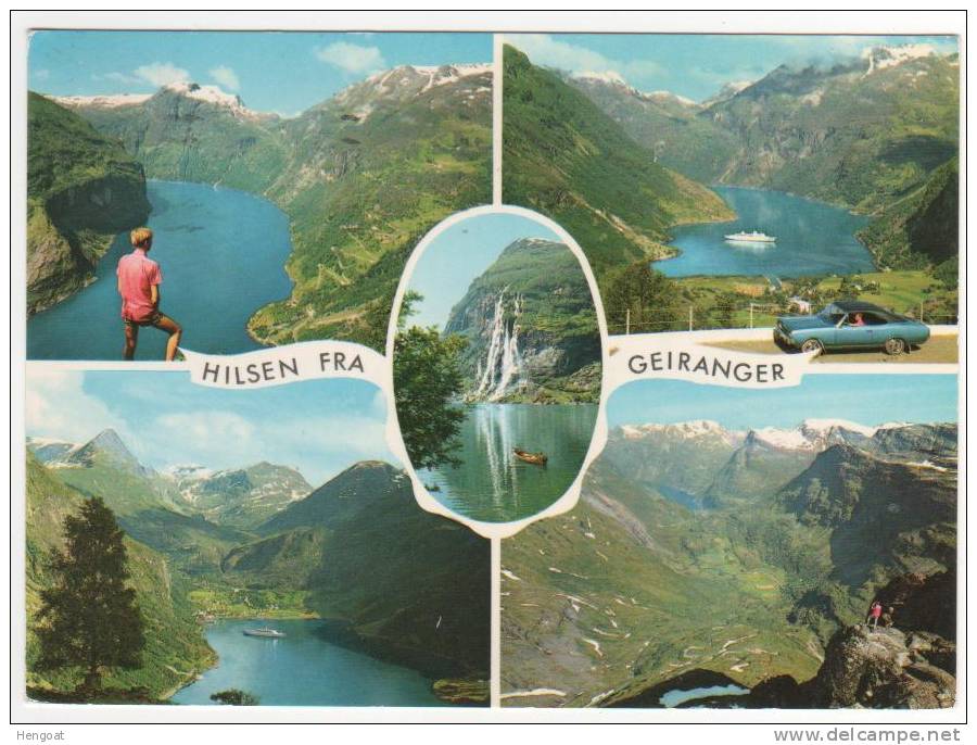 Yvert Timbre N° 524A / Carte , Postcard  Du 20/7/71 De Geiranger  Pour La France , 2 Scans - Brieven En Documenten